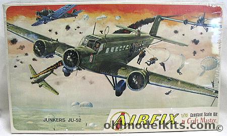 Airfix 1/72 Junkers JU-52/3m g7e Transport Swiss or German Luftwaffe - Craftmaster Issue, 1507-150 plastic model kit